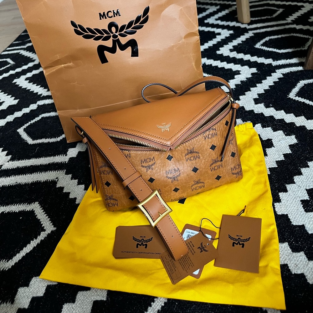MCM Diamond Visetos Shoulder Bag
